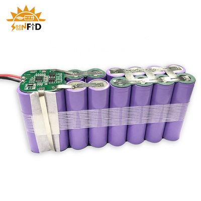 18650 रिचार्जेबल लिथियम बैटरी पैक 3.7V 15.6Ah 1S6P संरक्षित