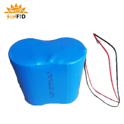 6.4v Lifepo4 रिचार्जेबल लिथियम बैटरी पैक 4500mah 26650