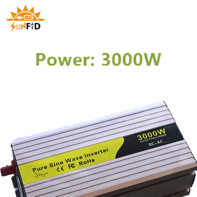 24V 48V 3000 वाट शुद्ध साइन वेव इन्वर्टर 12 वोल्ट डीसी से एसी 110V 220V सौर ऊर्जा