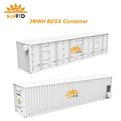 3MWH 20Ft कंटेनर एनर्जी स्टोरेज सिस्टम, BESS कमर्शियल बैटरी स्टोरेज सिस्टम