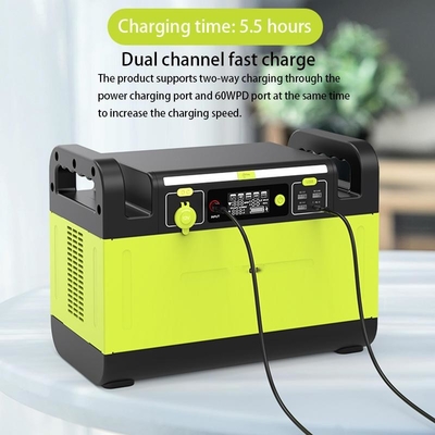 1500W पोर्टेबल पावर स्टेशन शुद्ध साइन वेव 1210Wh 5V-20V