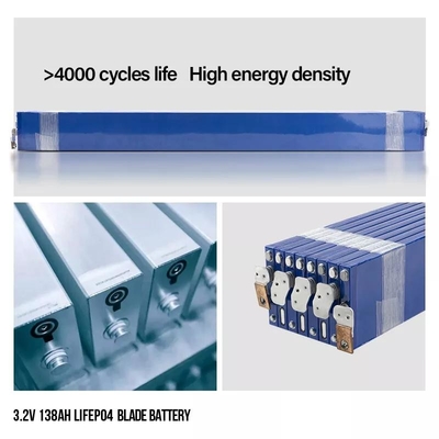 ब्लेड Lifepo4 सेल 3.2 V 138AH सौर ऊर्जा भंडारण प्रणाली के लिए