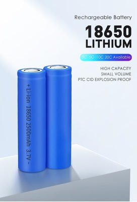2500mAh Lifepo4 बैटरी सेल 25R रिचार्जेबल 3.7V बेलनाकार 18650