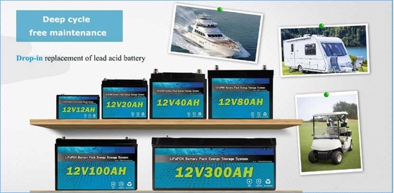 कैंपर वैन 12V 150AH RV सौर ऊर्जा भंडारण प्रणाली के लिए Lifepo4 अवकाश बैटरी